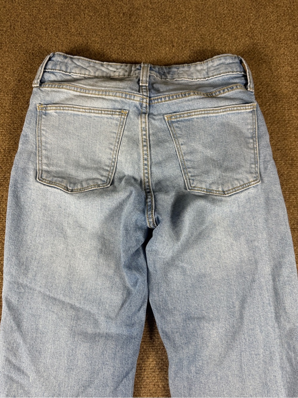 Universal Thread Light Blue Denim Cropped Ankle Bootcut Raw Hem Jeans Size 27 4 - Picture 9 of 13